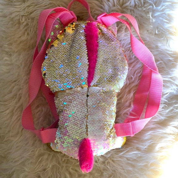 NEW! With tags~TY Fashion Collection girls sequin Unicorn backpack purse CUTE! - Picture 5 of 6